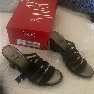 Impo Women's Black Multi-Strap Sandals